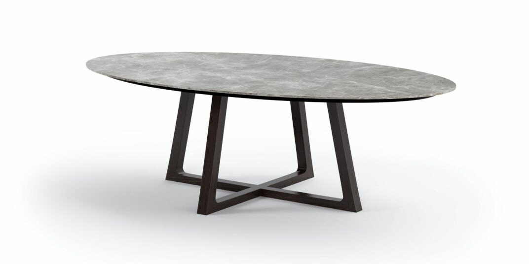 Corvus Porcelain Oval Dining Table in Outdoor Tables Dining Tables for Asteri collection