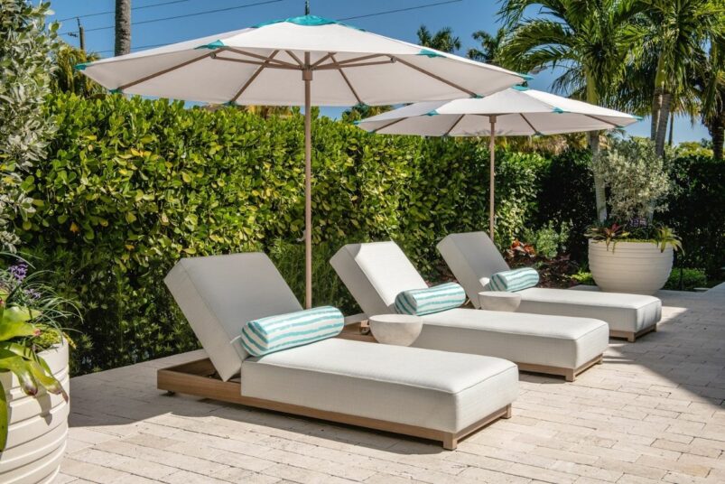 comfortable loungers poolside at usa project